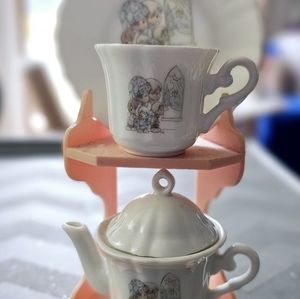 Precious Moments Minature Tea Set This Is The Day The Lord Has Made (no box)